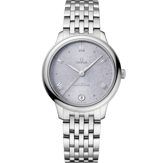 Omega De Ville Prestige 34 mm Blue Dial Stainless Steel Bracelet 434.10.34.20.03.001 - WATCHXNYC
