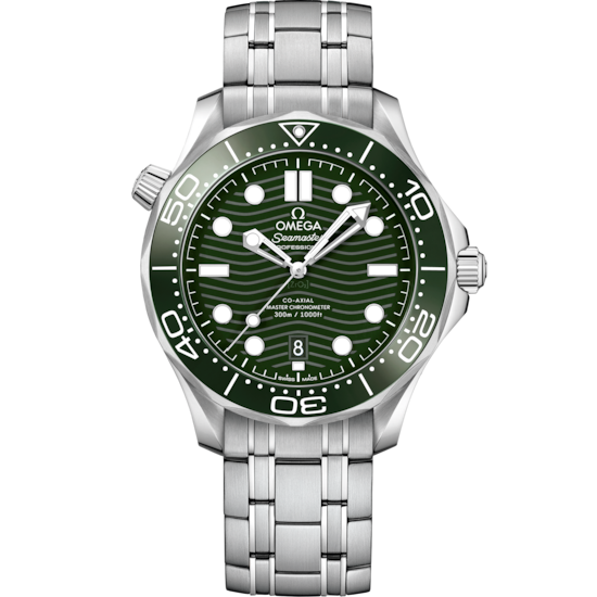 Omega Seamaster Diver 300M 42 mm Green Dial Stainless Steel Bracelet 210.30.42.20.10.001 - WATCHXNYC