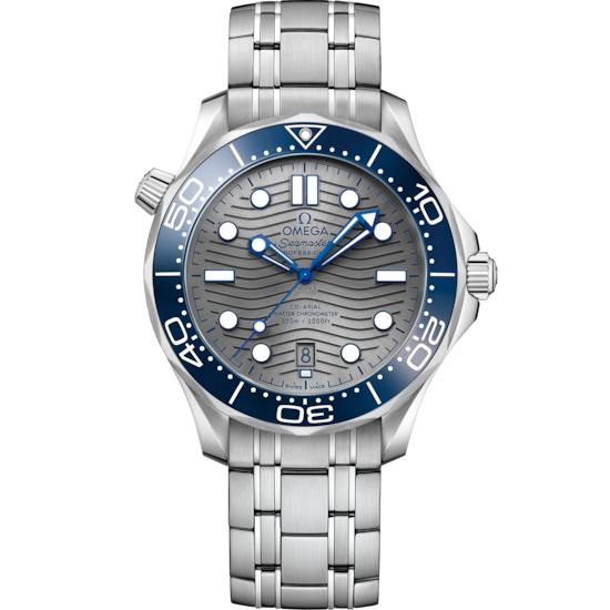 Omega Seamaster Diver 300M 42 mm Grey Dial Stainless Steel Bracelet 210.30.42.20.06.001 - WATCHXNYC