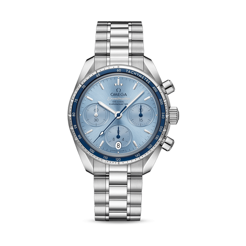 Omega Speedmaster 38  Blue Dial 38 mm  Stainless Steel  Bracelet 324.30.38.50.03.001 - WATCHXNYC