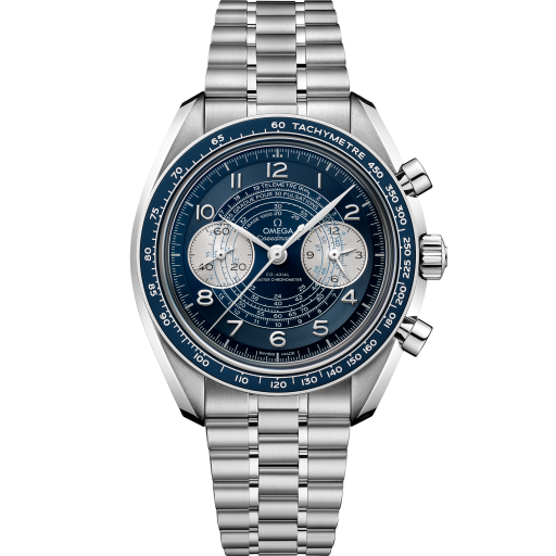Omega Speedmaster Chronoscope  Blue Dial 43 mm  Stainless Steel  Bracelet 329.30.43.51.03.001 - WATCHXNYC