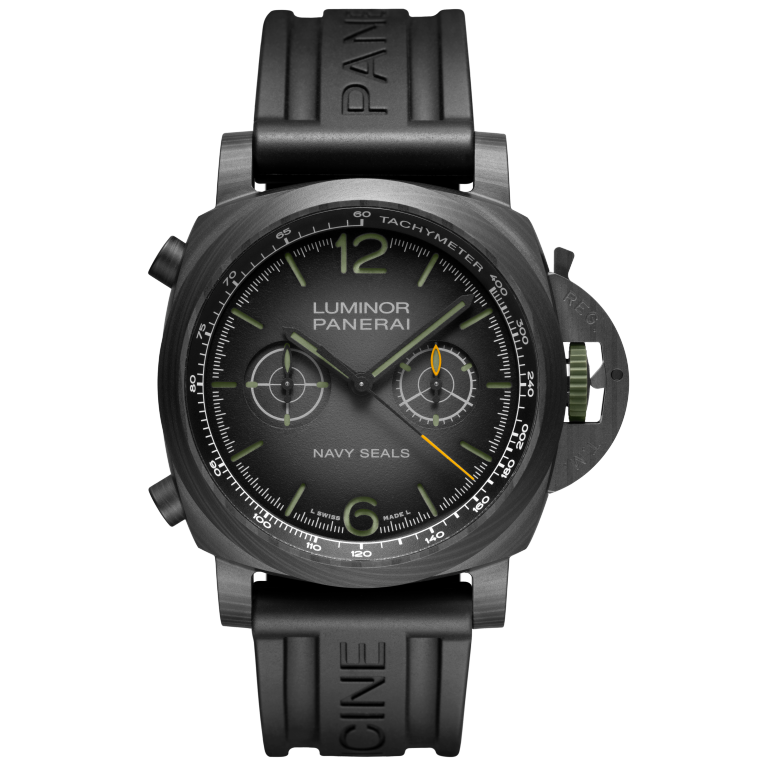 Panerai Luminor Chrono Carbotech™ Navy SEALs 44 mm Black Dial Carbotech Caoutchouc Black Strap PAM01419 - WATCHXNYC