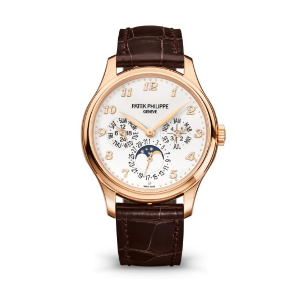 Patek Philippe Grand Complications 39 mm Silver Dial 18k Rose Gold   Leather Strap 5327R-001 - WATCHXNYC
