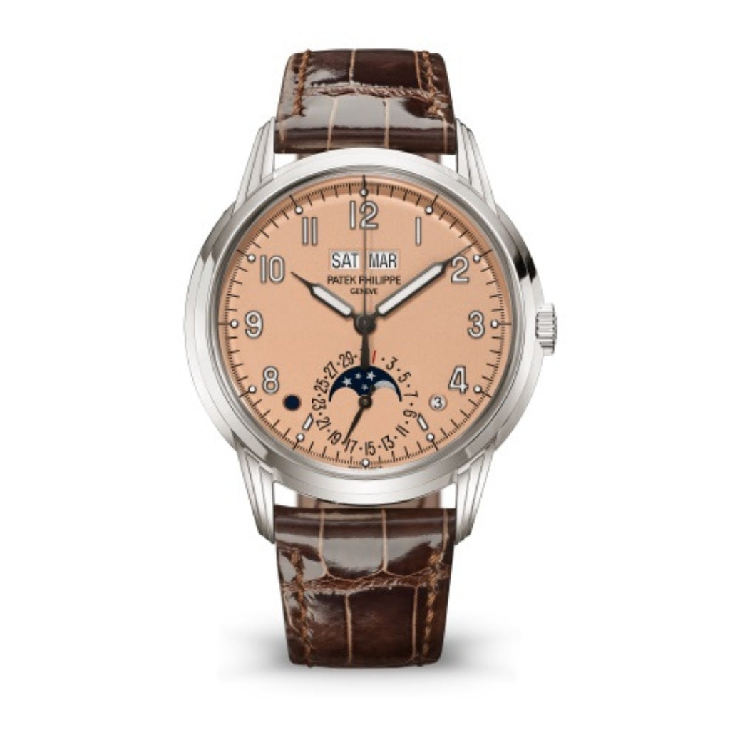 Patek Philippe Grand Complications 40 mm Salmon Dial White Gold   Leather Strap 5320G-011 - WATCHXNYC