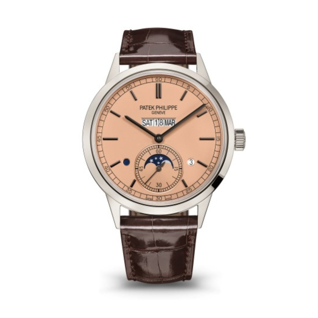Patek Philippe Grand Complications 41.3 mm Salmon Dial Platinum   Leather Strap 5236P-010 - WATCHXNYC