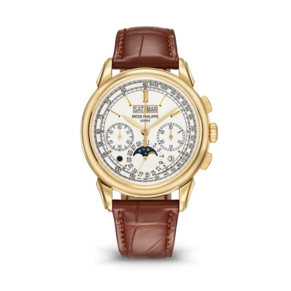 Patek Philippe Grand Complications 41 mm Silver Dial 18k Yellow Gold   Leather Strap 5270J-001 - WATCHXNYC