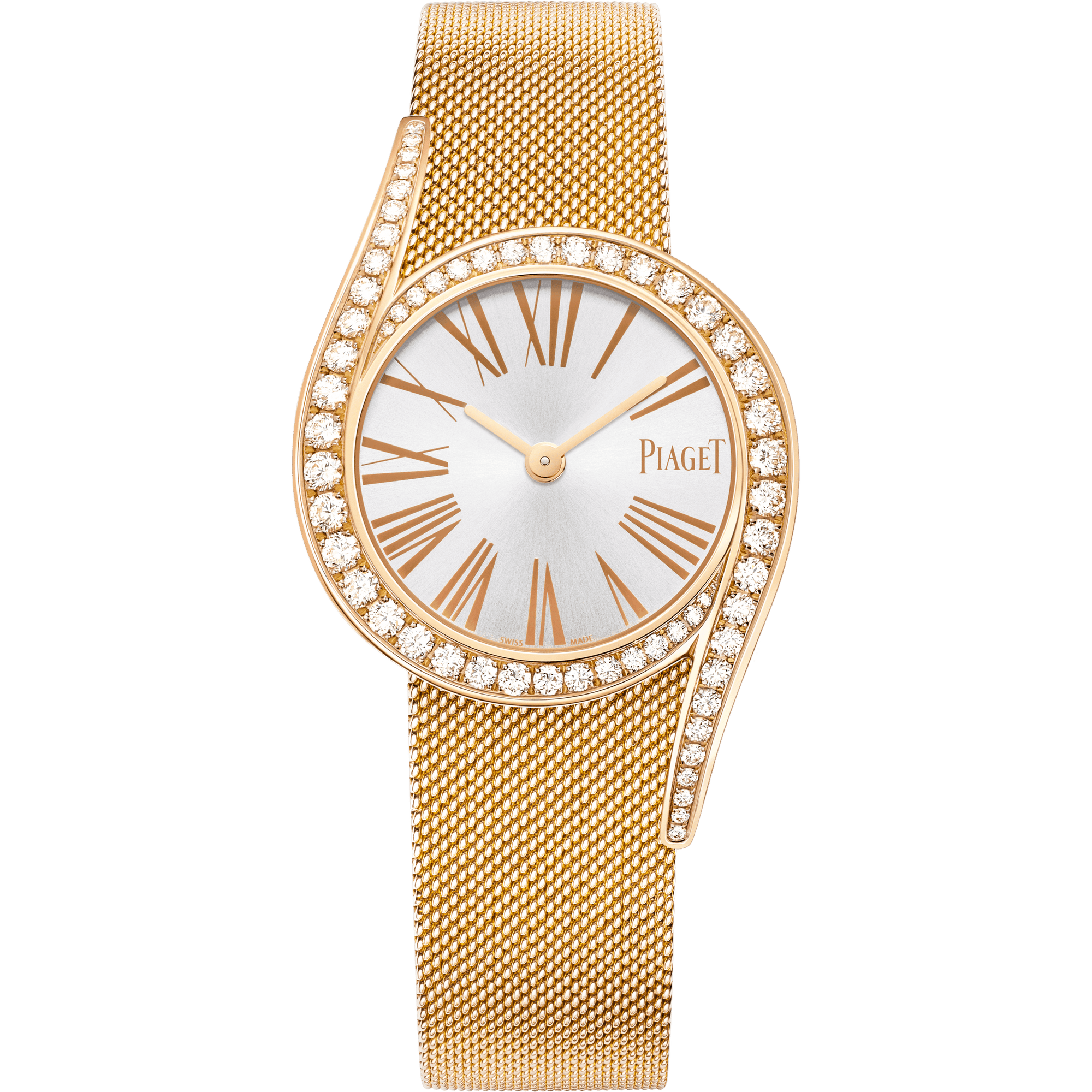 Piaget Limelight Gala watch 26 mm Silver Dial with Diamonds 18k Rose Gold Bracelet G0A42213 - WATCHXNYC