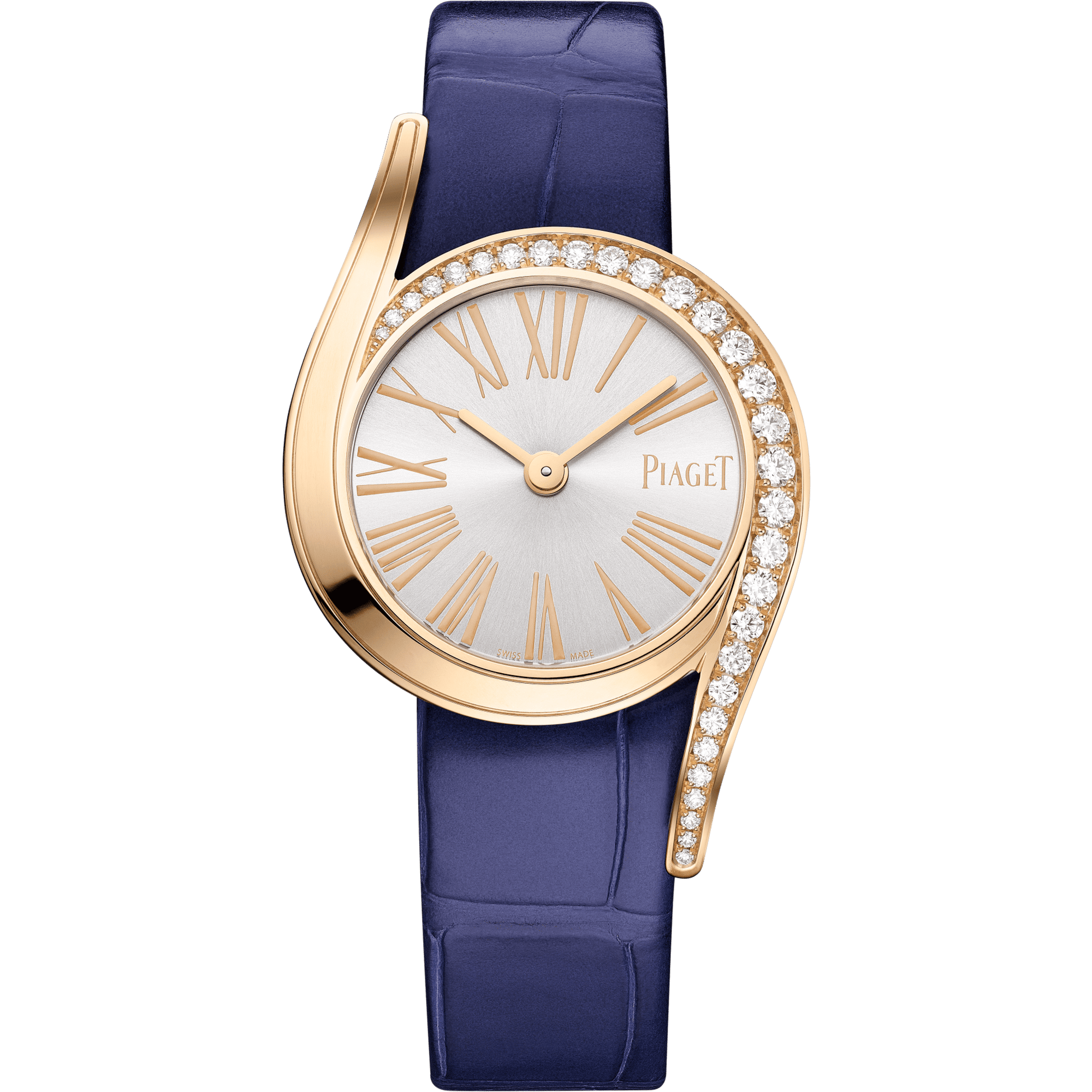 Piaget Limelight Gala watch 26 mm Silver Dial with Diamonds 18k Rose Gold   Strap G0A47151 - WATCHXNYC