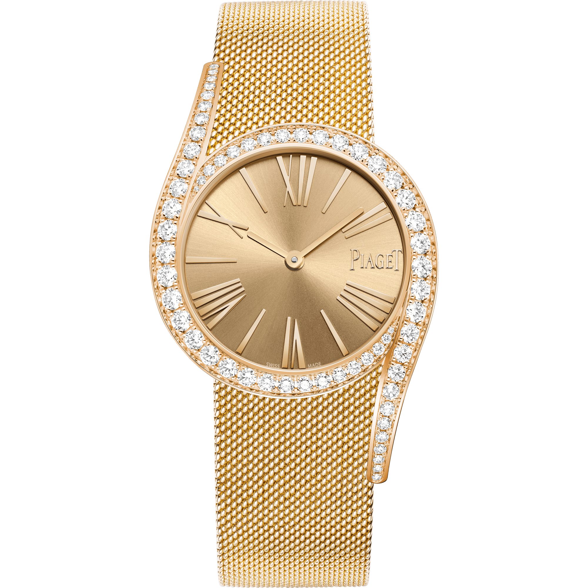Piaget Limelight Gala watch 32 mm Golden Dial with Diamonds 18k Rose Gold Bracelet G0A49213 - WATCHXNYC
