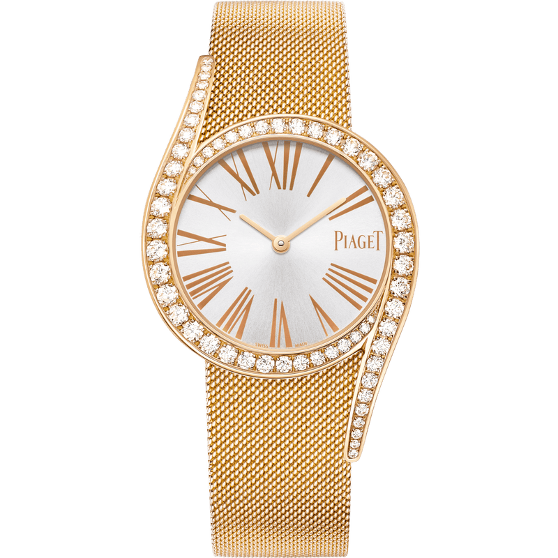 Reloj Piaget Limelight Gala de 32 mm con esfera plateada y brazalete de oro rosa de 18 quilates G0A41213