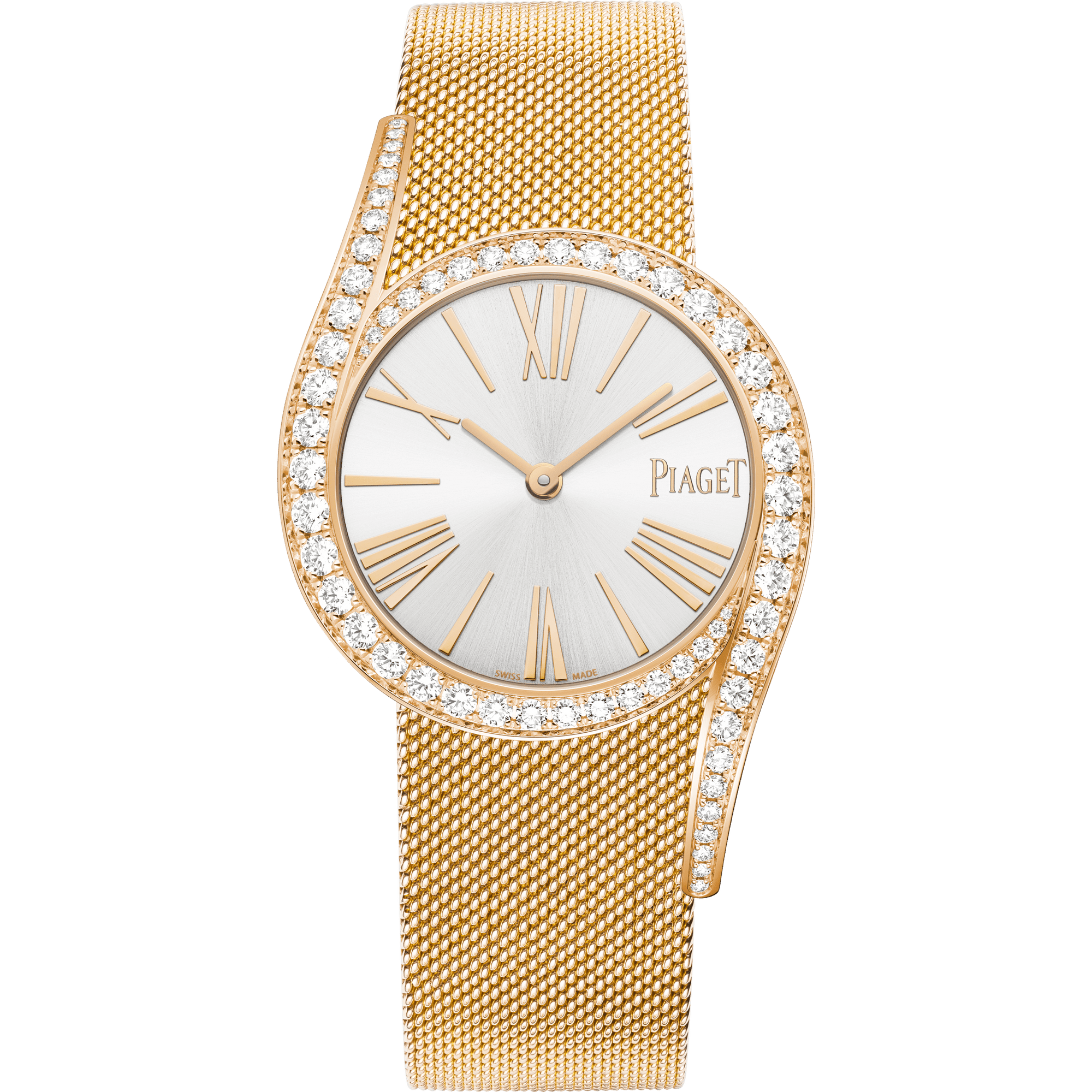 Piaget Limelight Gala watch 32 mm Silver Dial with Diamonds 18k Rose Gold Bracelet G0A48213 - WATCHXNYC