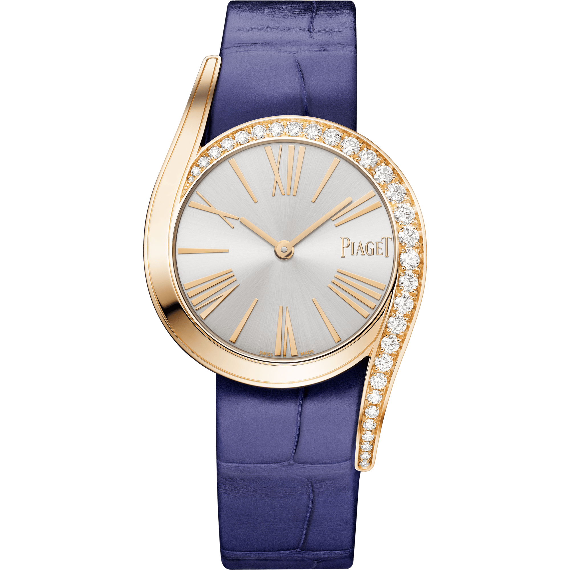 Piaget Limelight Gala watch 32 mm Silver Dial with Diamonds 18k Rose Gold   Strap G0A47161 - WATCHXNYC