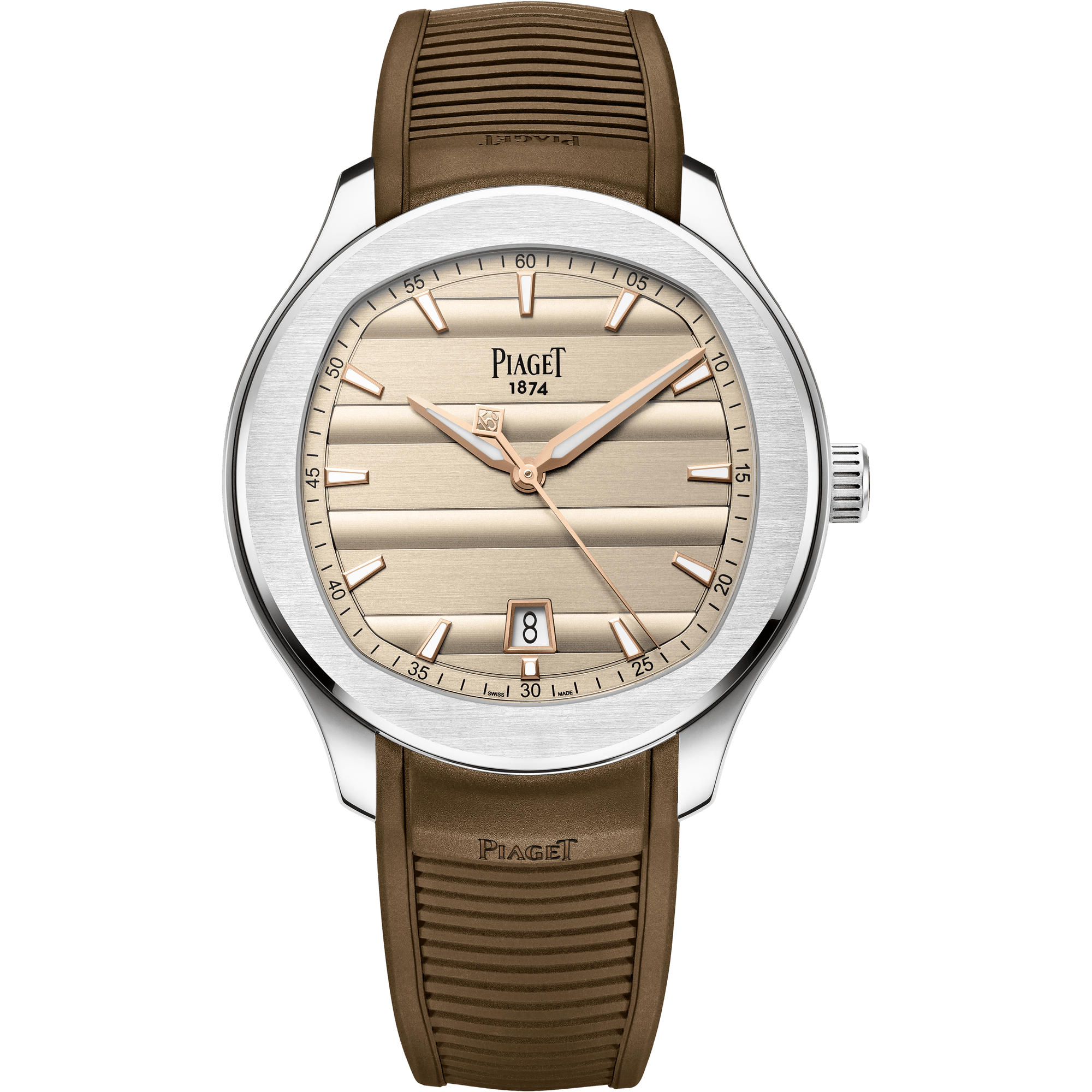 Piaget Piaget Polo - 150th Anniversary watch 42 mm Brown Dial Stainless Steel Rubber Strap G0A49023 - WATCHXNYC