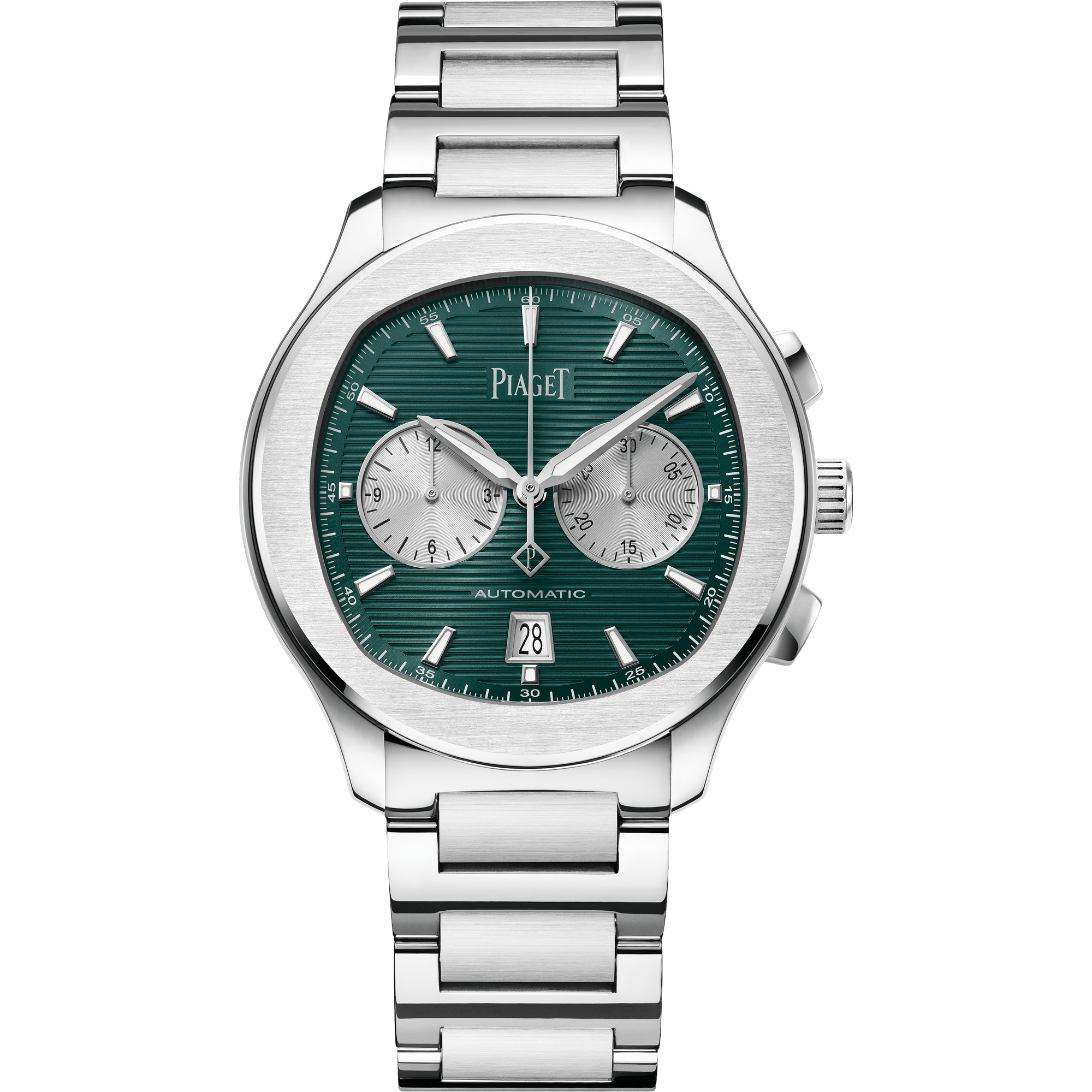 Piaget Piaget Polo Chronograph watch 42 mm Green Dial Stainless Steel Bracelet G0A49024 - WATCHXNYC