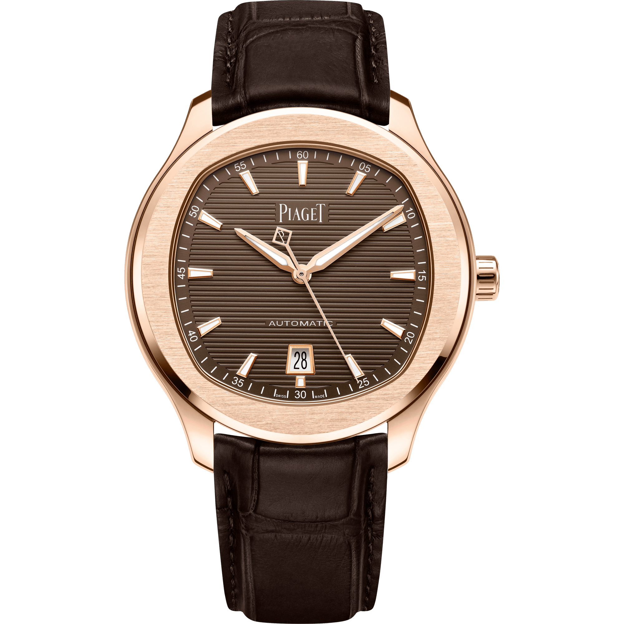 Piaget Piaget Polo Date watch 42 mm Brown Dial 18k Rose Gold   Strap G0A48021 - WATCHXNYC