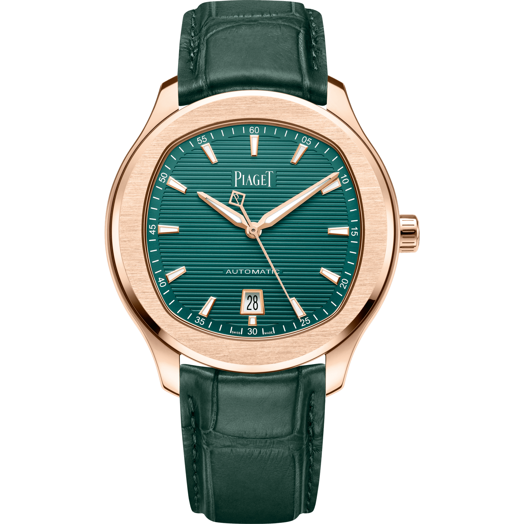 Piaget Piaget Polo Date watch 42 mm Green Dial 18k Rose Gold   Strap G0A47010 - WATCHXNYC
