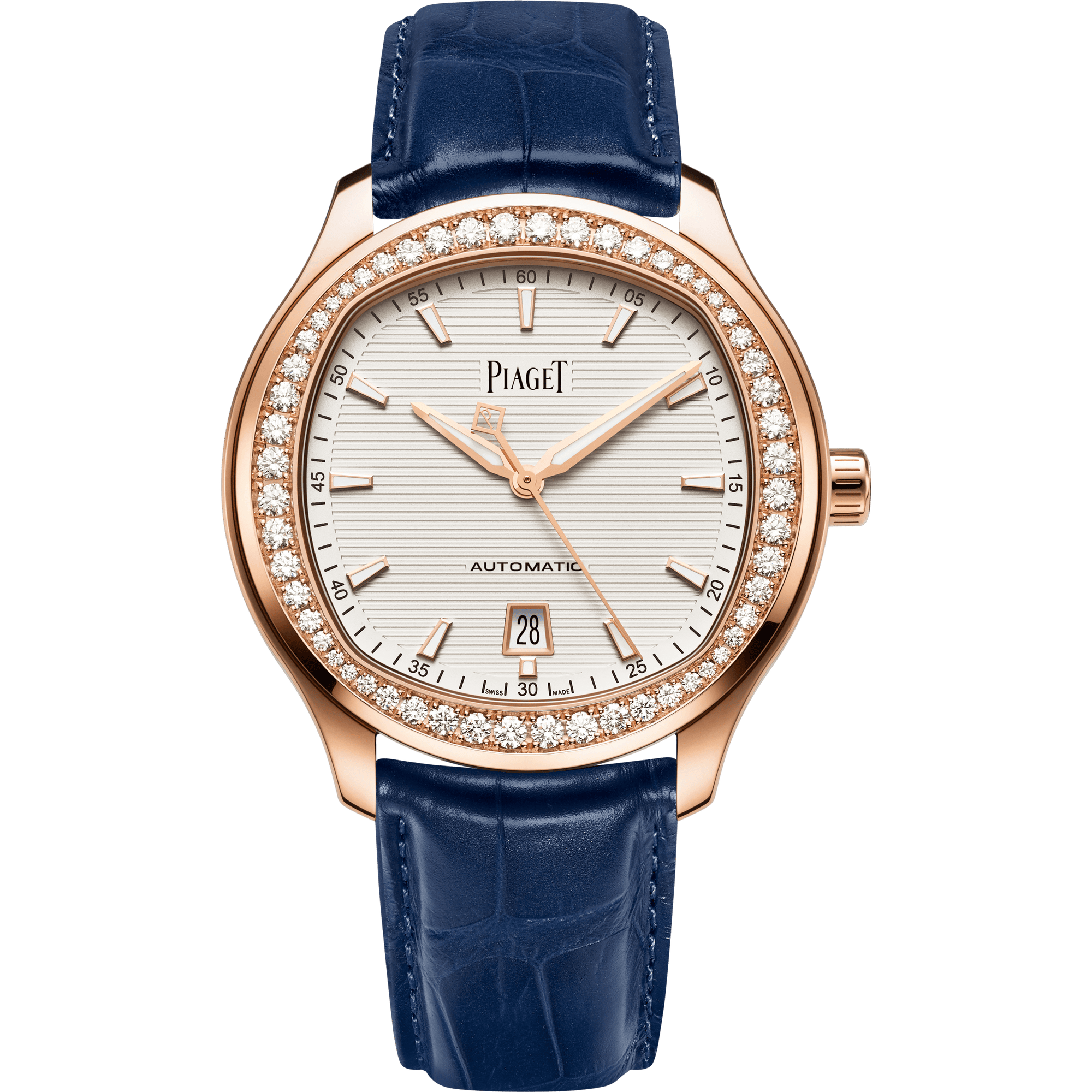 Piaget Piaget Polo Date watch 42 mm Grey Dial with Diamonds 18k Rose Gold   Strap G0A44010 - WATCHXNYC
