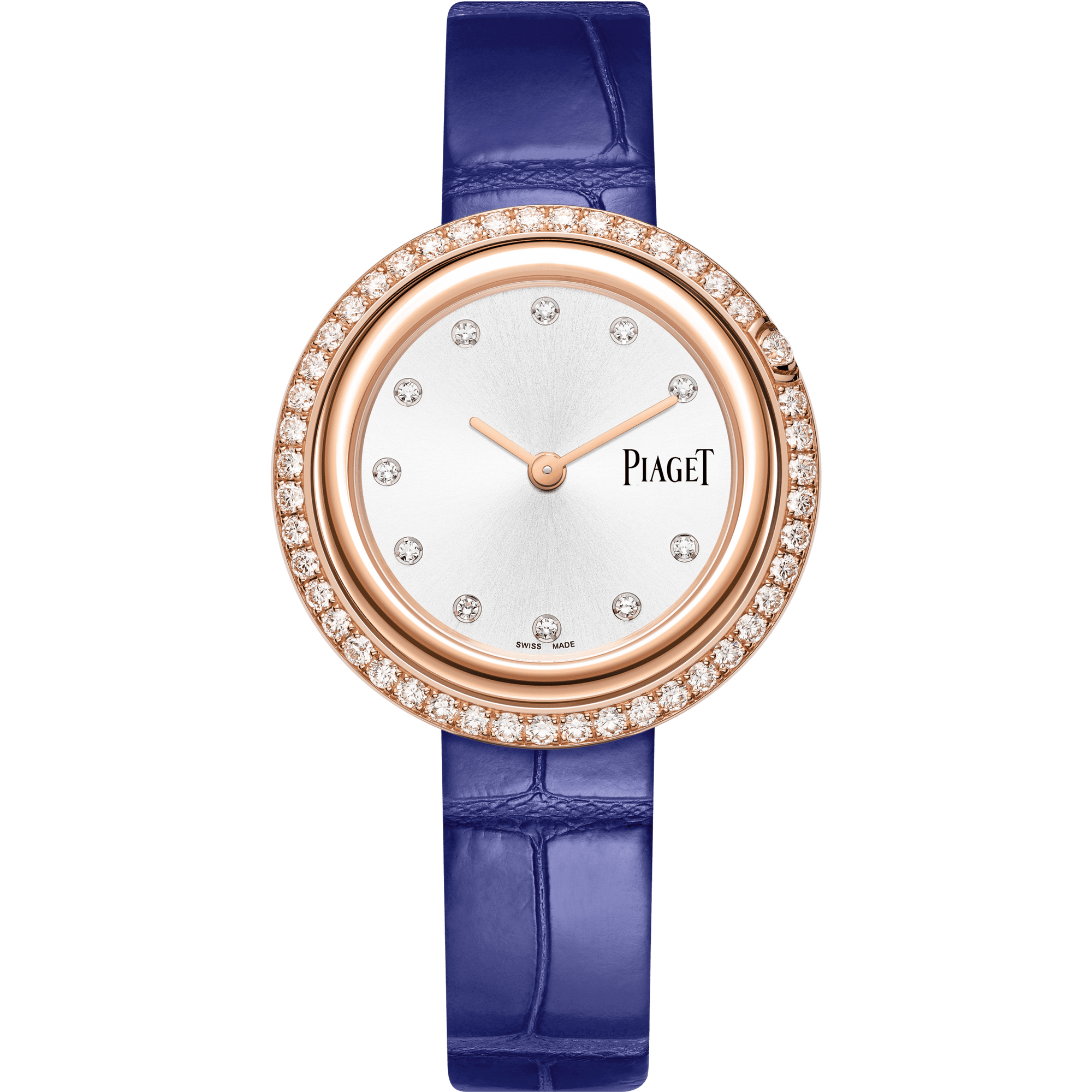 Piaget Possession watch 34 mm Silver Dial with Diamonds 18k Rose Gold   Strap G0A44292 - WATCHXNYC