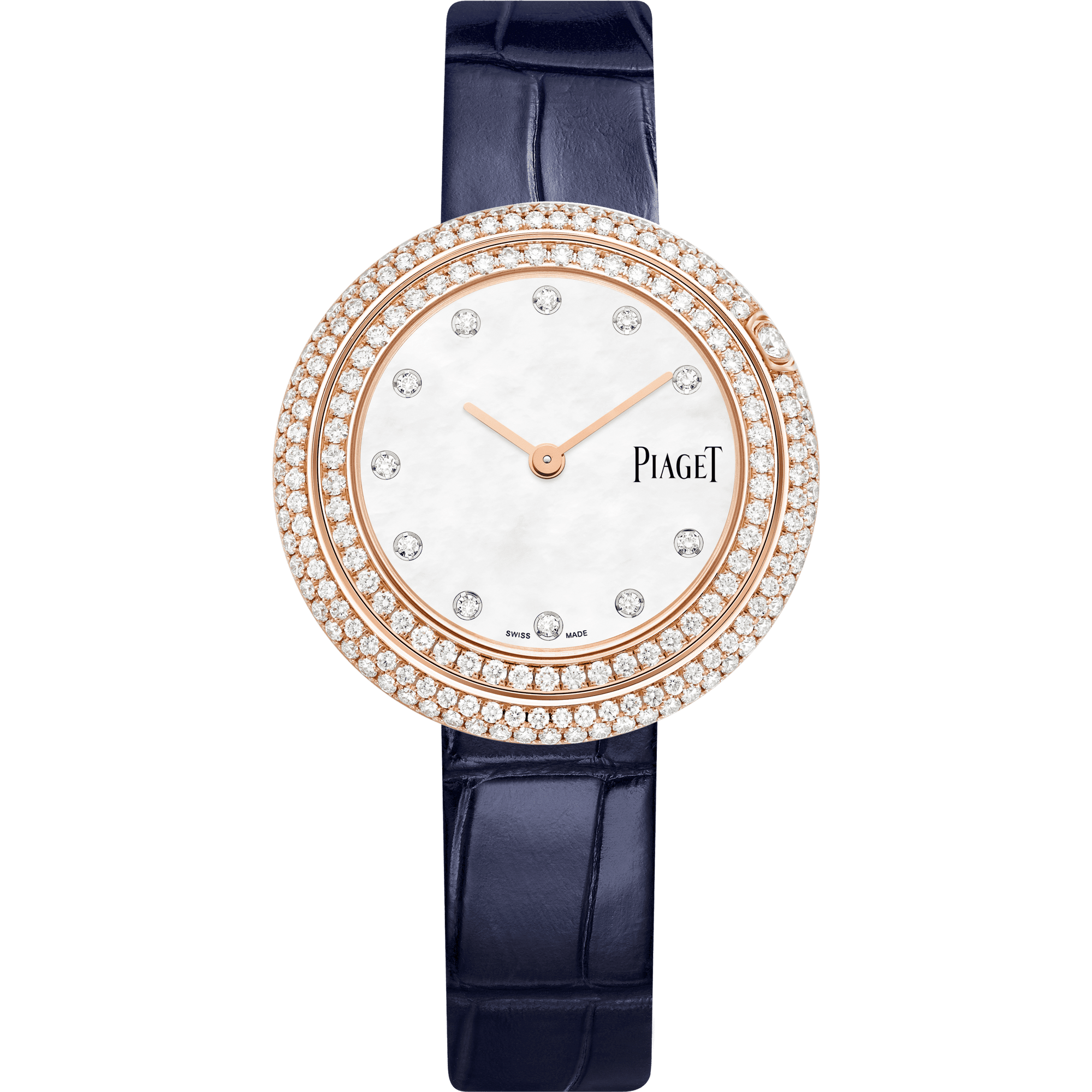 Piaget Possession watch 34 mm White Dial with Diamonds 18k Rose Gold   Strap G0A46073 - WATCHXNYC