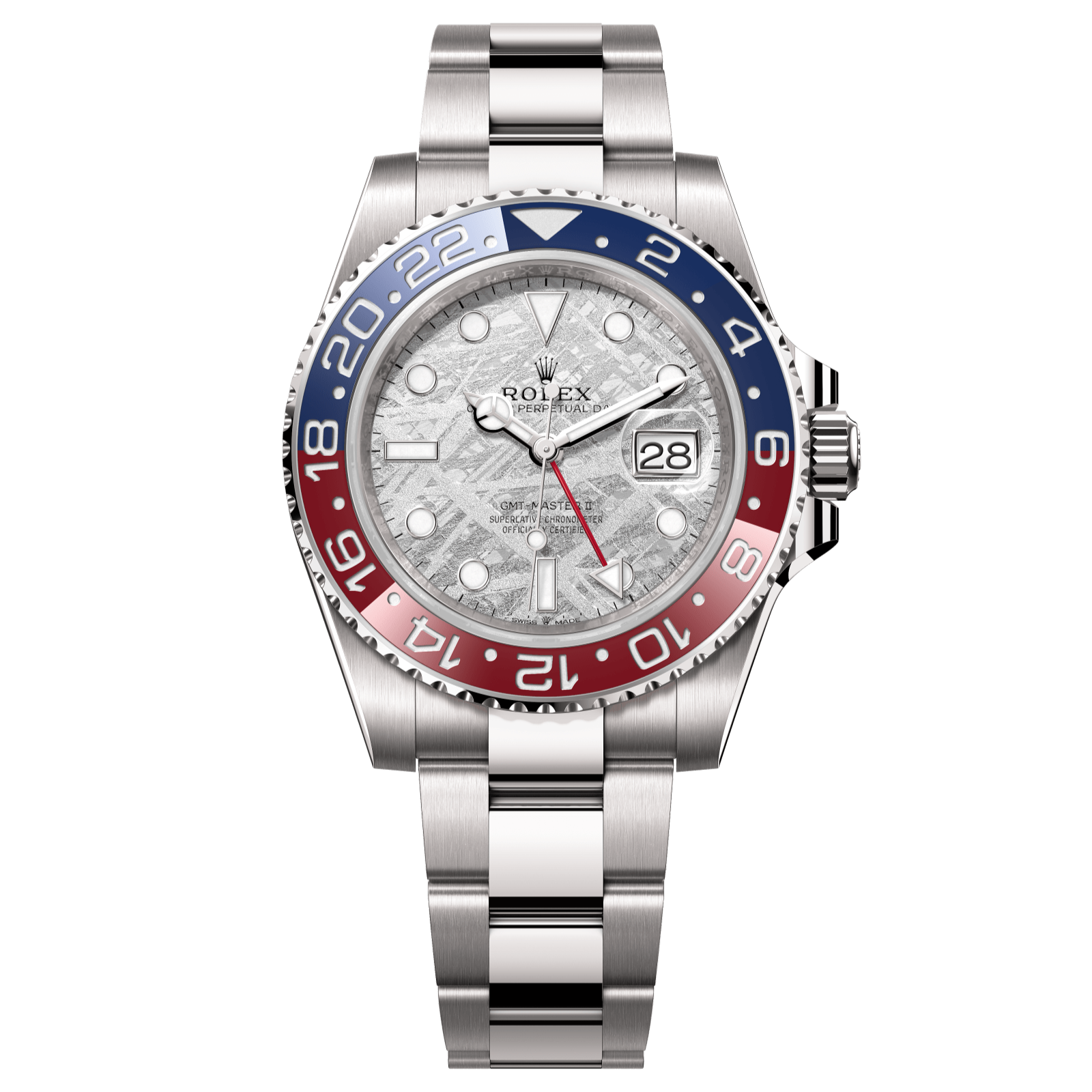 Rolex GMT-Master II 40 mm Meteorite Dial 18 kt white gold Oyster Bracelet 126719blro-0002 - WATCHXNYC