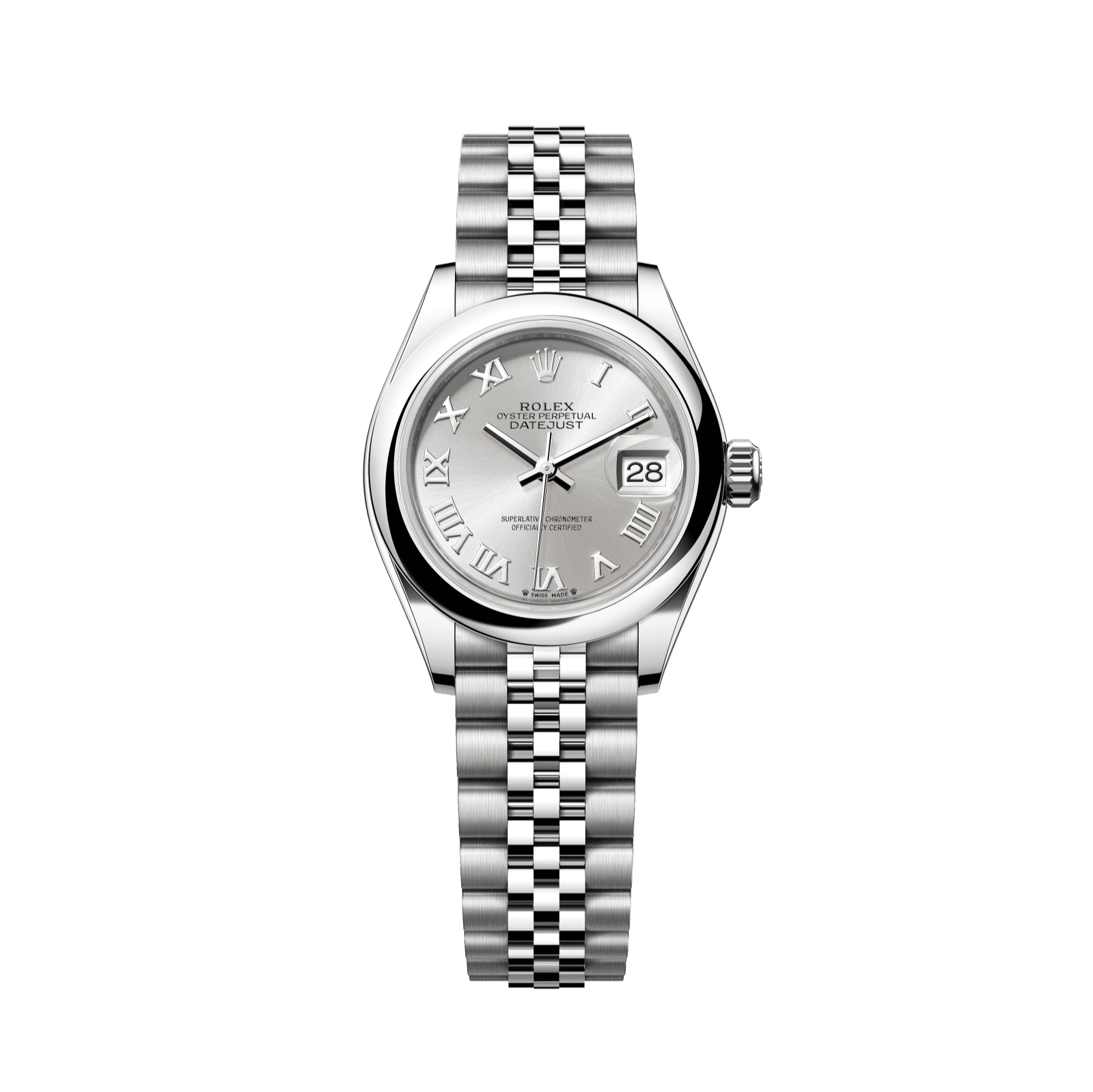 Rolex Lady-Datejust 28 mm Silver  Dial Oystersteel Jubilee Bracelet 279160-0007 - WATCHXNYC