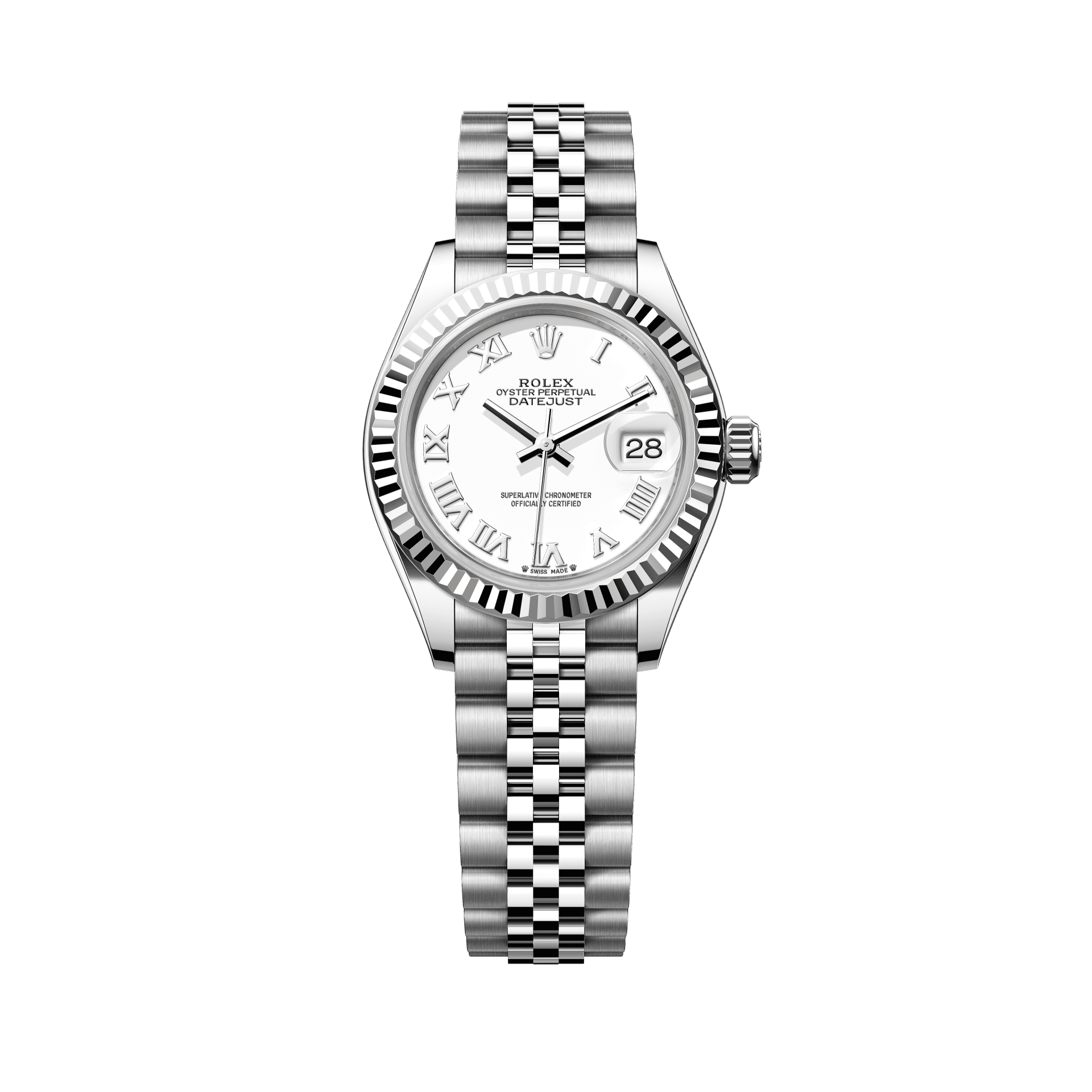 Rolex Oyster 28 mm White Dial Oystersteel Jubilee 279174-0019 - WATCHXNYC