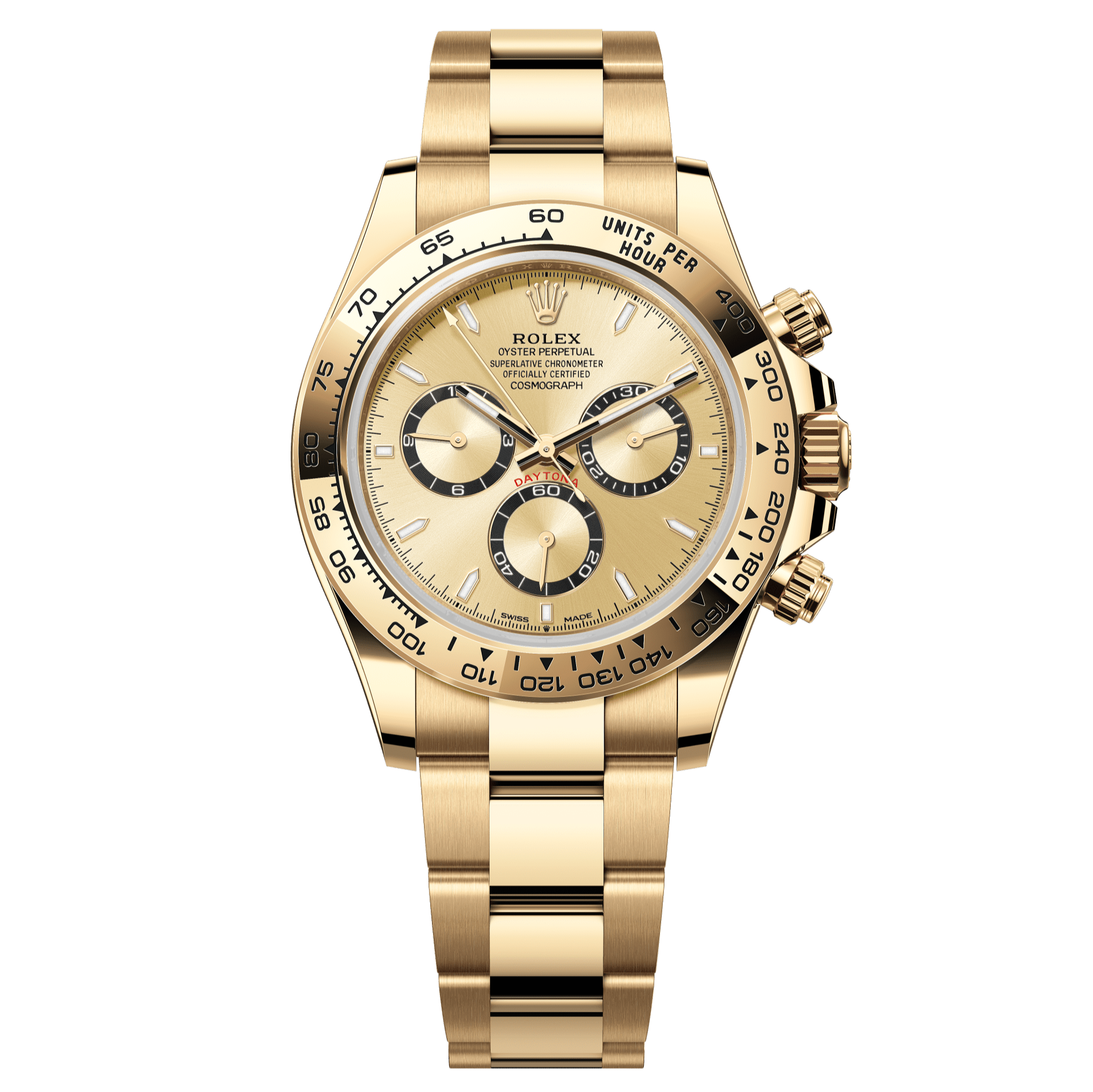 Rolex Oyster 40 mm Golden, Black Counter Rings Dial 18k Yellow Gold Oysterflex 126508-0005 - WATCHXNYC