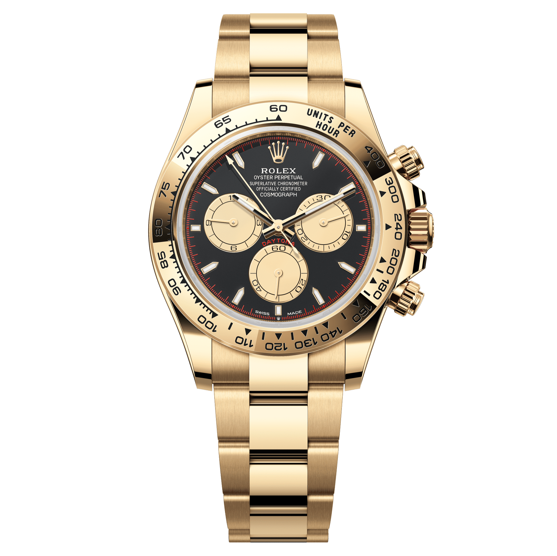 Rolex Oyster 40 mm Intense Black And Champagne-Colour Dial 18k Yellow Gold Oysterflex 126508-0002 - WATCHXNYC
