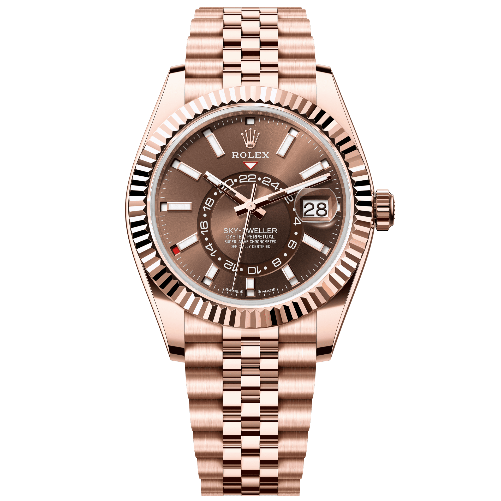 Rolex Sky-Dweller 42 mm Chocolate Dial 18 kt Everose Gold Jubilee 336935-0006 - WATCHXNYC