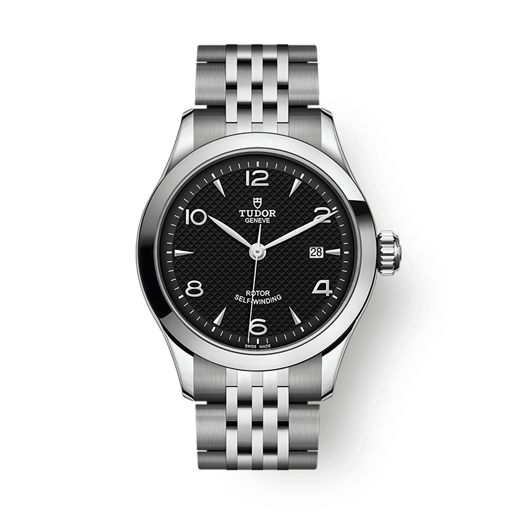 Tudor 1926 28 mm Black Dial Stainless Steel Bracelet M91350-0002 - WATCHXNYC