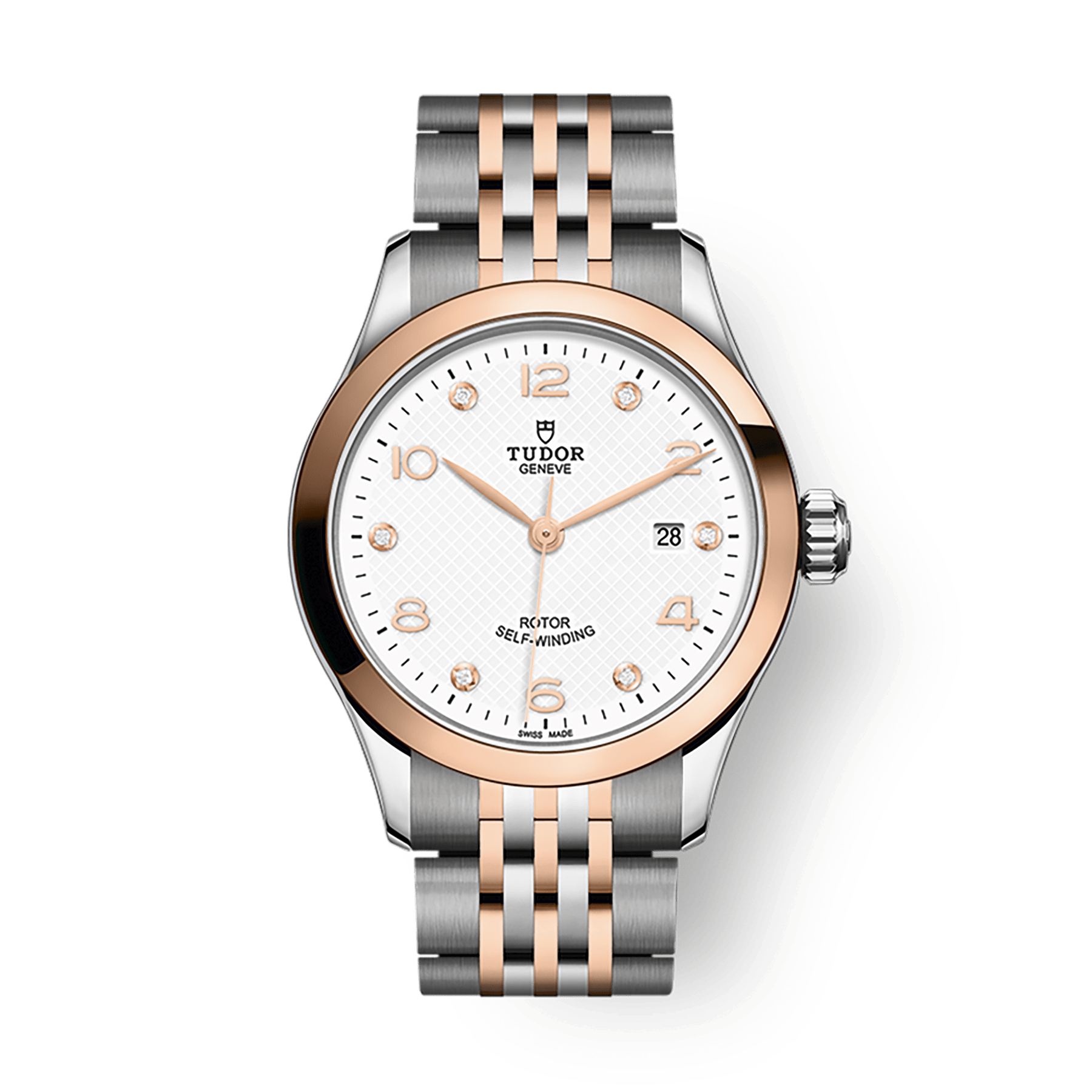 Tudor 1926 28 mm White Dial with Diamonds Stainless Steel Bracelet M91351-0011 - WATCHXNYC