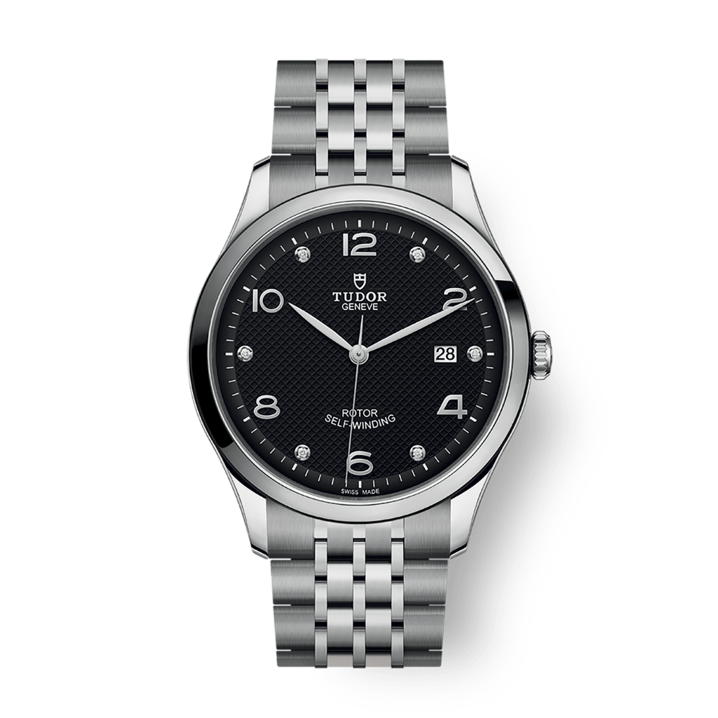 Tudor 1926 41 mm Black Dial with Diamonds Stainless Steel Bracelet M91650-0004 - WATCHXNYC