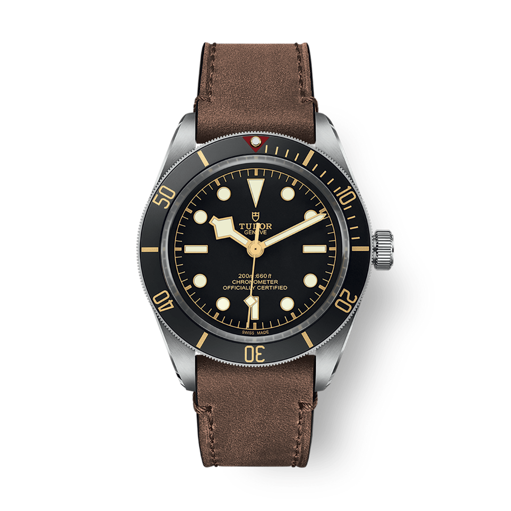 Tudor Black Bay 58 39 mm Black Dial Stainless Steel Leather Strap M79030N-0002 - WATCHXNYC