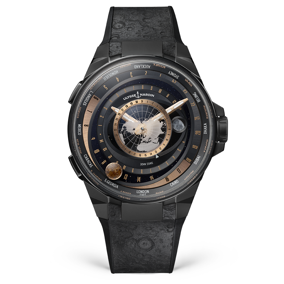 Ulysse Nardin Blast Moonstruck 45 mm Black Dial Titanium & Ceramic Rubber Strap 1063-400-2A/3B - WATCHXNYC