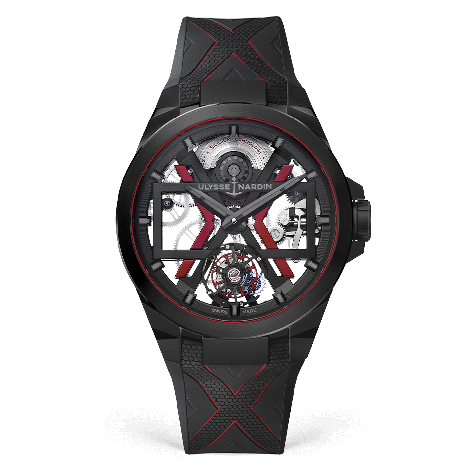 Ulysse Nardin Blast Tourbillon 45 mm Silver Dial Titanium / Ceramic Rubber Strap 1723-400-3B/BLACK - WATCHXNYC