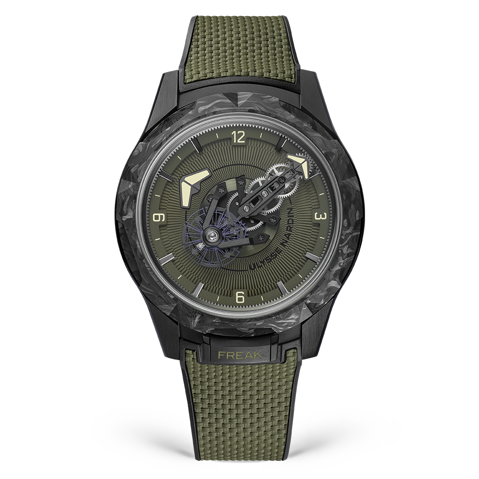 Ulysse Nardin Freak ONE OPS 44 mm Khaki Green Dial Titanium Rubber Strap 2403-500-8A/3A - WATCHXNYC
