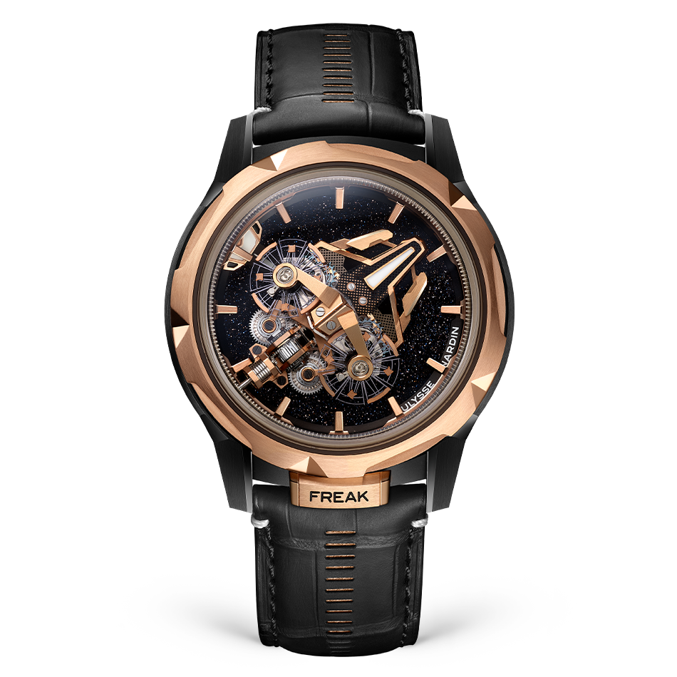 Ulysse Nardin Freak S 45 mm Black Dial Titanium Gold & Ceramic Leather Strap 2513-500LE-2A-BLACK-5N/1A - WATCHXNYC