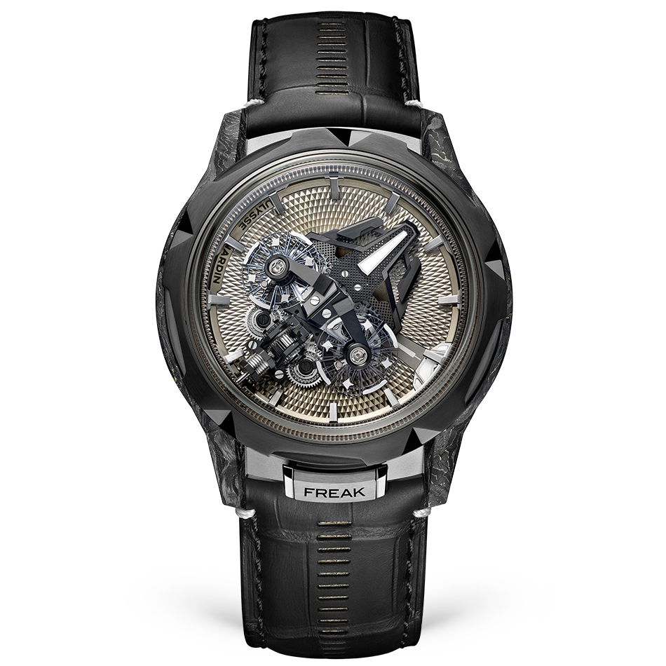 Ulysse Nardin Freak S NOMAD 45 mm Silver Dial Titanium   Leather Strap 2513-500LE-4A-GUI/1A - WATCHXNYC