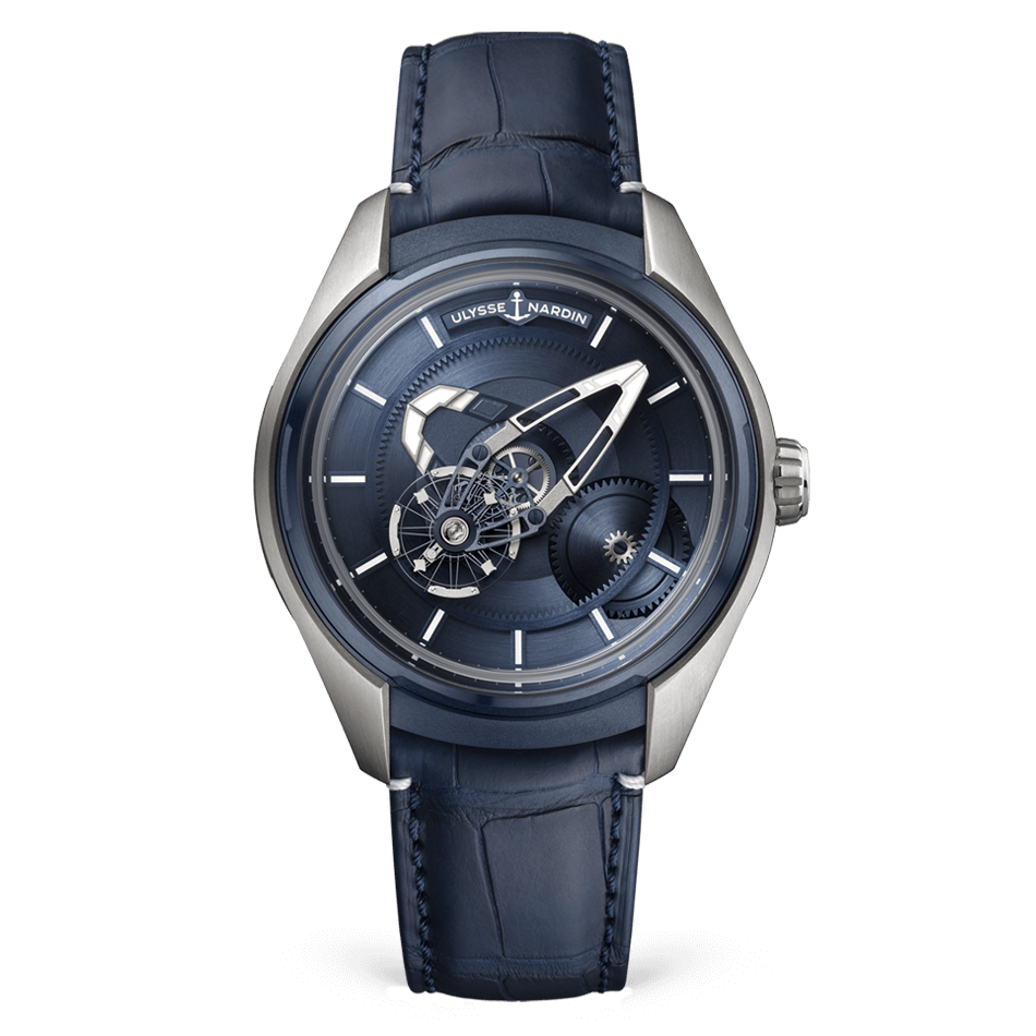 Ulysse Nardin Freak X 43 mm Blue Dial Titanium Leather Strap 2303-270/03 - WATCHXNYC
