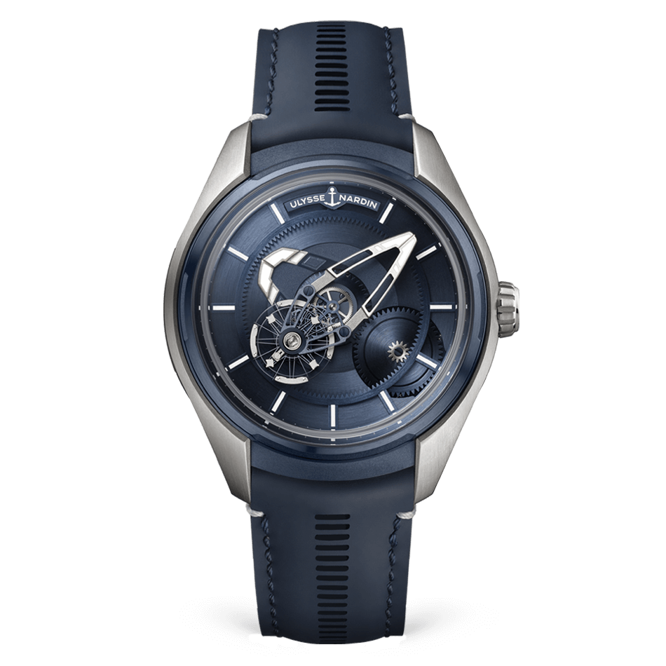 Ulysse Nardin Freak X 43 mm Blue Dial Titanium Leather Strap 2303-270.1/03 - WATCHXNYC