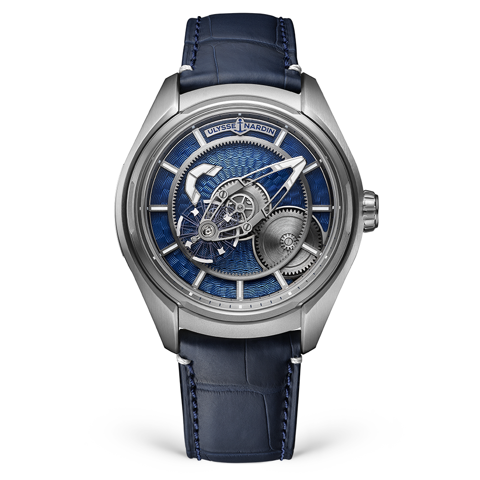 Ulysse Nardin Freak X Enamel Blue 43 mm Blue Dial Titanium   Leather Strap 2303-270LE-3AE-THG/3A - WATCHXNYC