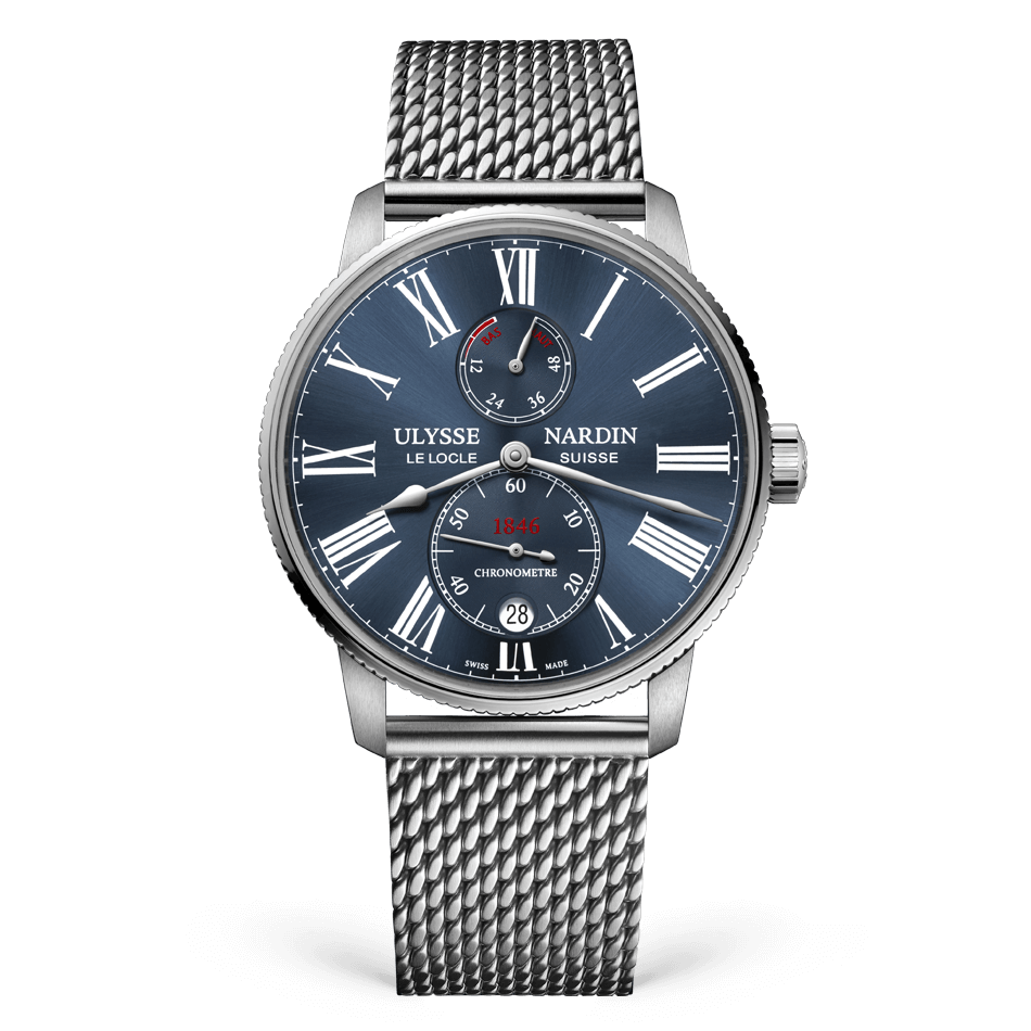 Ulysse Nardin Marine Torpilleur 42 mm Blue Dial Stainless Steel Bracelet 1183-310-7MIL/43 - WATCHXNYC