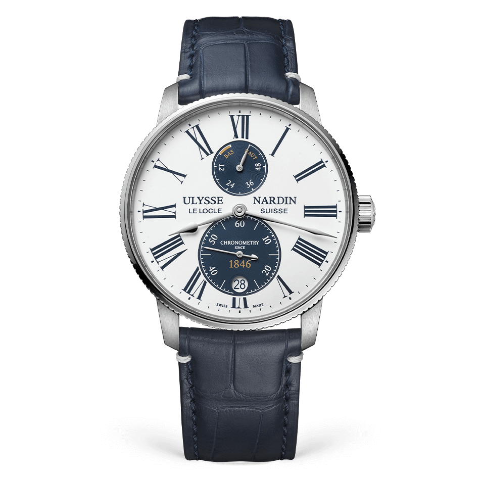 Ulysse Nardin Marine Torpilleur Panda 42 mm White Dial Stainless Steel Leather Strap 1183-310LE-0A-175/1B - WATCHXNYC