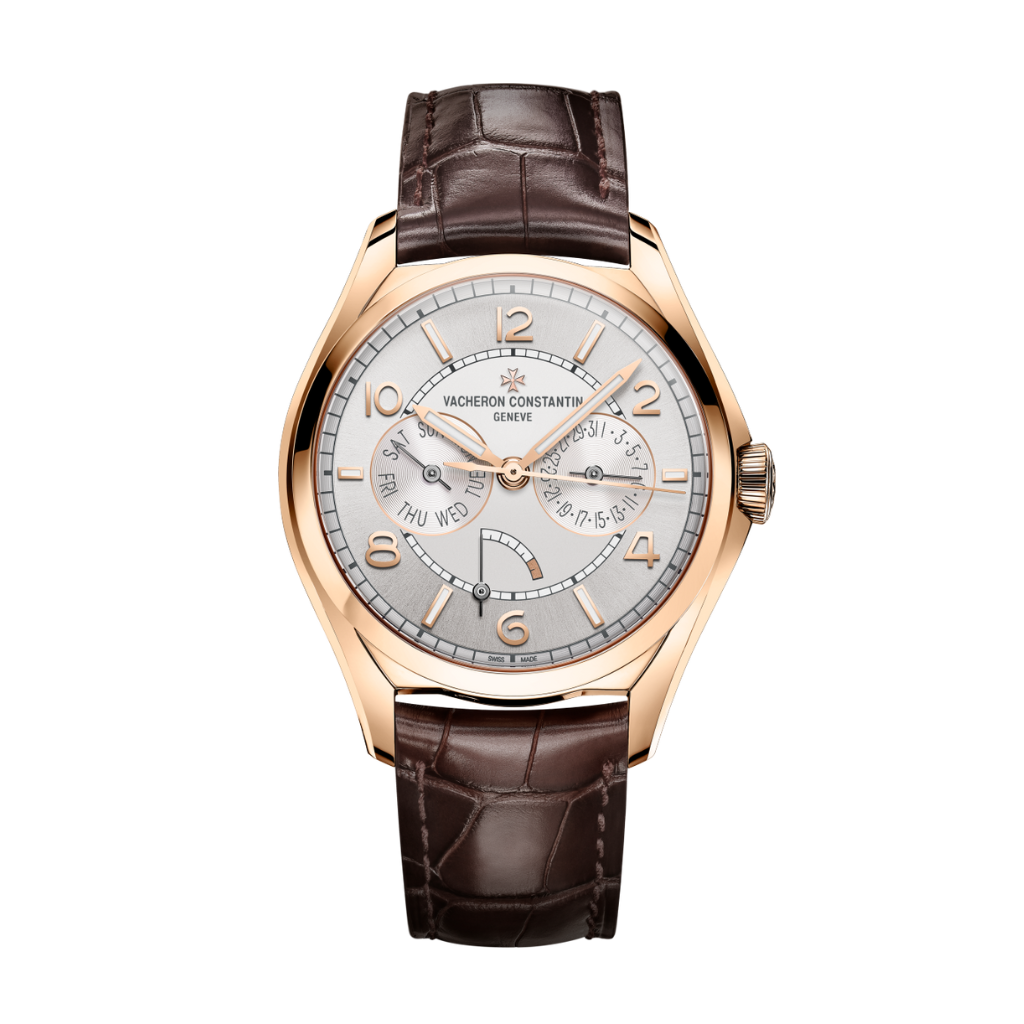 Vacheron Constantin Fiftysix day-date 40 mm Silver Dial 18K Pink Gold   Leather Strap 4400E/000R-B436 - WATCHXNYC