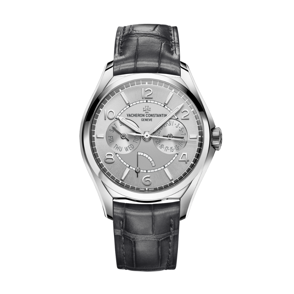 Vacheron Constantin Fiftysix day-date 40 mm Silver Dial Stainless Steel   Leather Strap 4400E/000A-B437 - WATCHXNYC