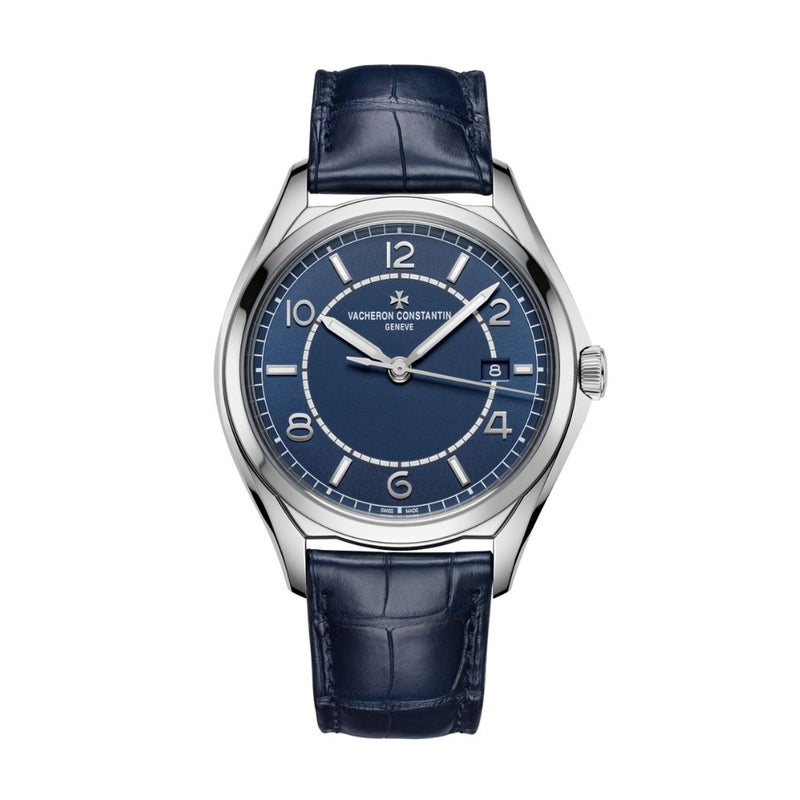 Vacheron Constantin Fiftysix automático, esfera azul, 40 mm, acero inoxidable, correa de piel de aligátor, 4600E/000A-B487 