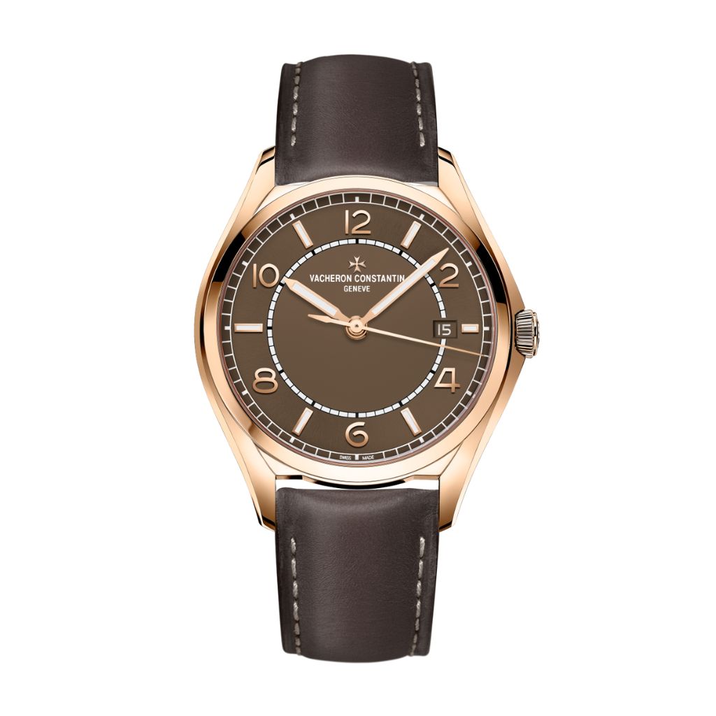 Vacheron Constantin Fiftysix self-winding 40 mm Brown Dial 18K Pink Gold   Leather Strap 4600E/000R-B576 - WATCHXNYC