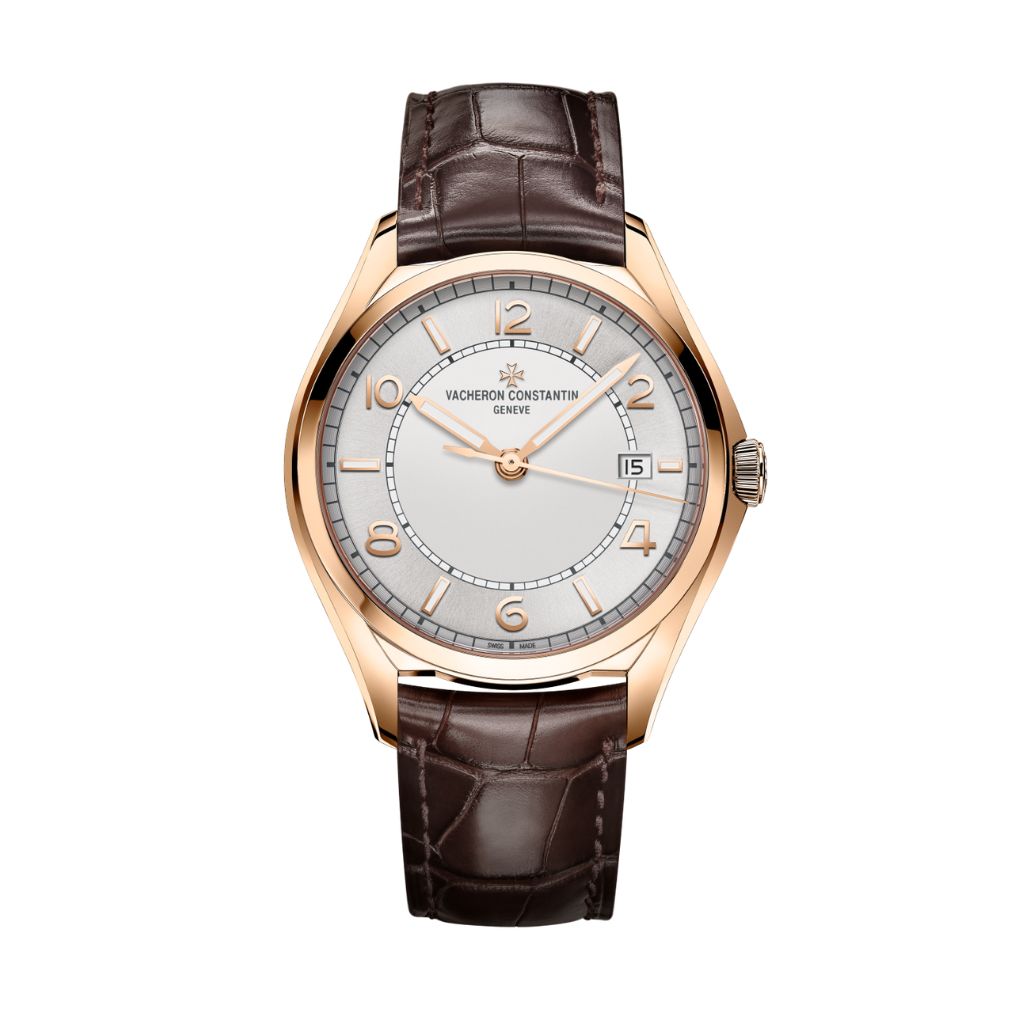 Vacheron Constantin Fiftysix self-winding 40 mm Silver Dial 18K Pink Gold   Leather Strap 4600E/000R-B441 - WATCHXNYC