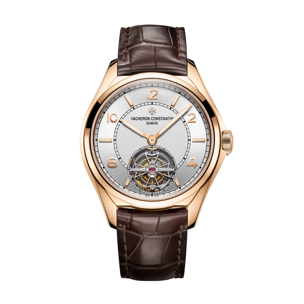 Vacheron Constantin Fiftysix tourbillon 41 mm Silver Dial 18K Pink Gold   Leather Strap 6000E/000R-B488 - WATCHXNYC