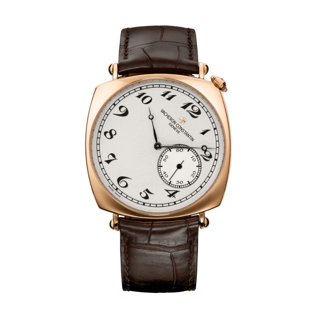 Vacheron Constantin Historiques American 1921 40x40 mm Silver Dial 18K Pink Gold   Leather Strap 82035/000R-9359 - WATCHXNYC